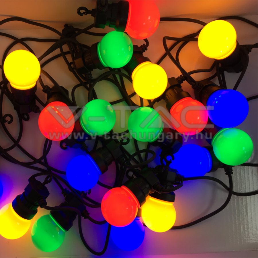 LED fényfüzér RGBY 10m