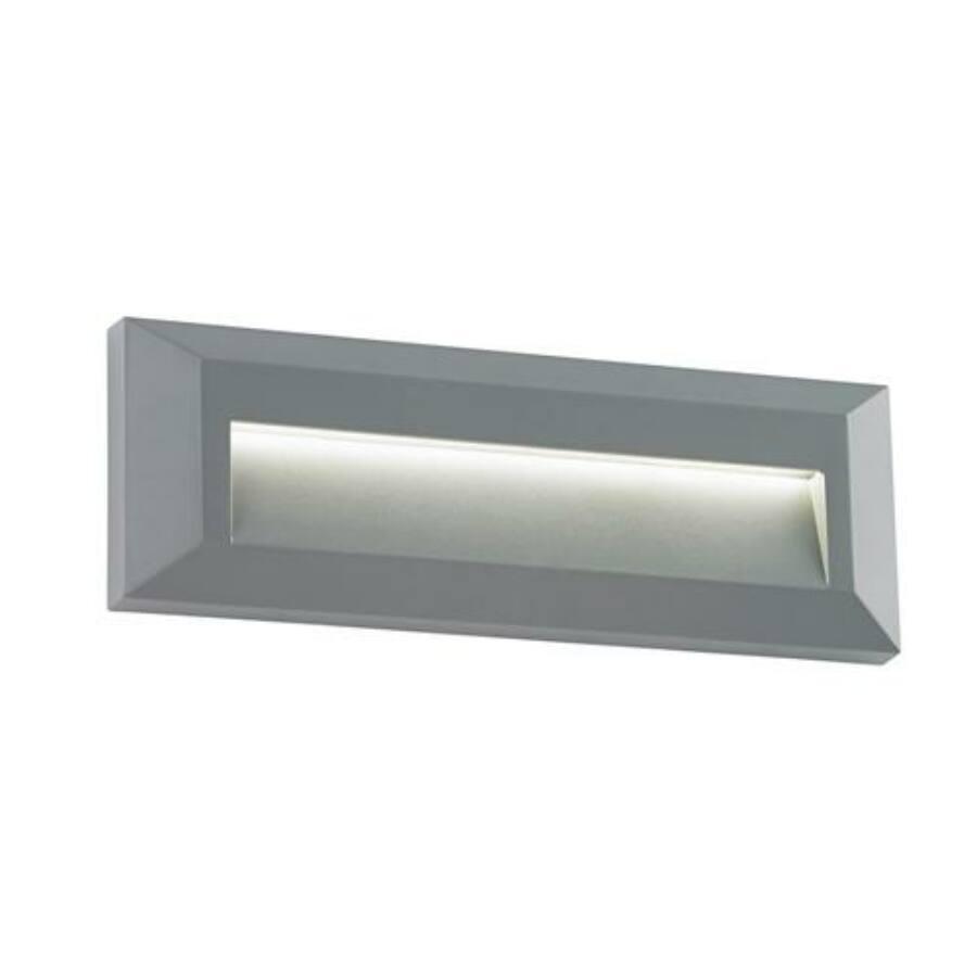 LED HOMLOKZATI, LÉPCSŐ VILÁGÍTÓ 1.8W 4000K IP65 SZÜRKE 