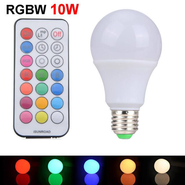 Led körte égó E27 RGBW távirányítós 230V 10W