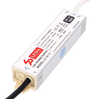 LEDis LED tápegység 12 Volt (36W/3A) IP67, LEDis vízálló tápegység