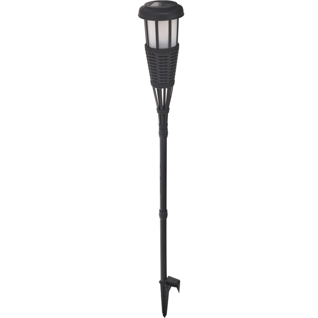 LESZÚRHATÓ SZOLÁR LÁMPA 12XLED KAPCSOLÓVAL 58CM FEKETE