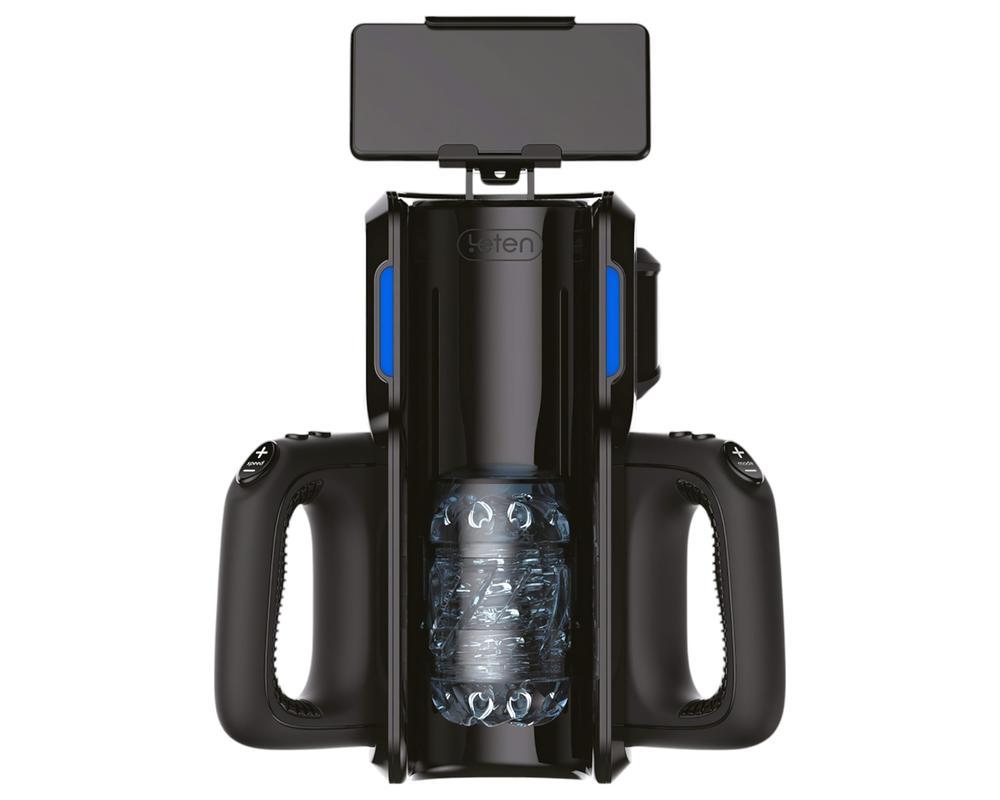 LETEN SM 500 - fel-le mozgó maszturbátor telefon tartóval (fekete)