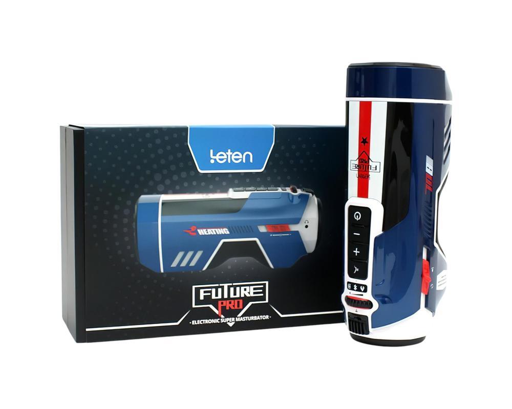 Leten SM Future Pro - lökő, nyögő, szorító, melegítő maszturbátor (kék)