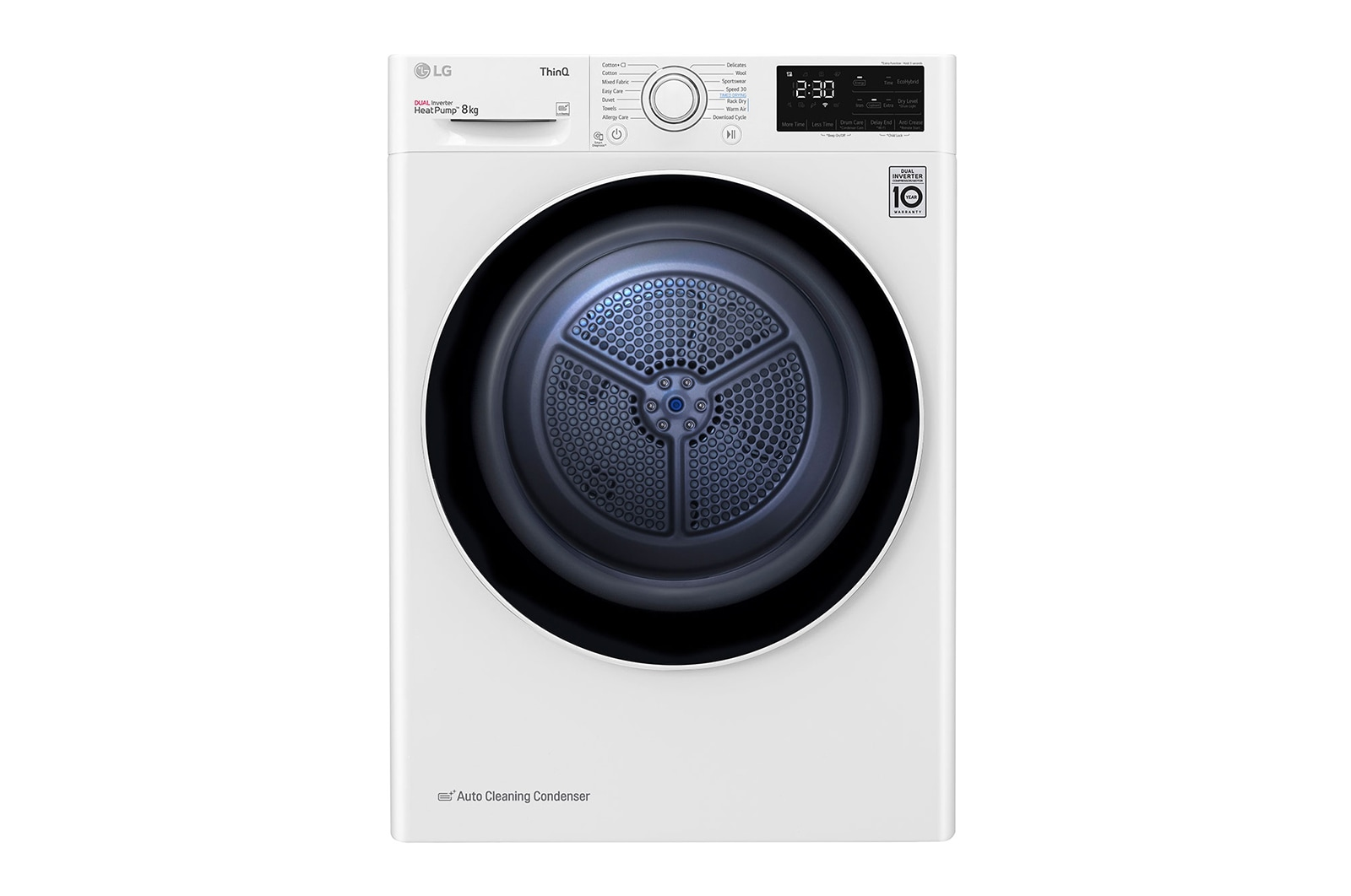 LG RH80V3AV6N hőszivattyús szárítógép, 8 kg, A++ Wifi  fehér 