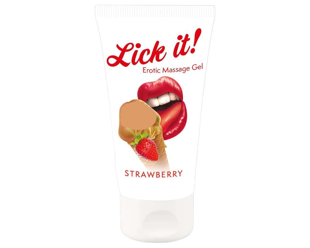 Lick it! - 2in1 ehető síkosító - eper (50ml)