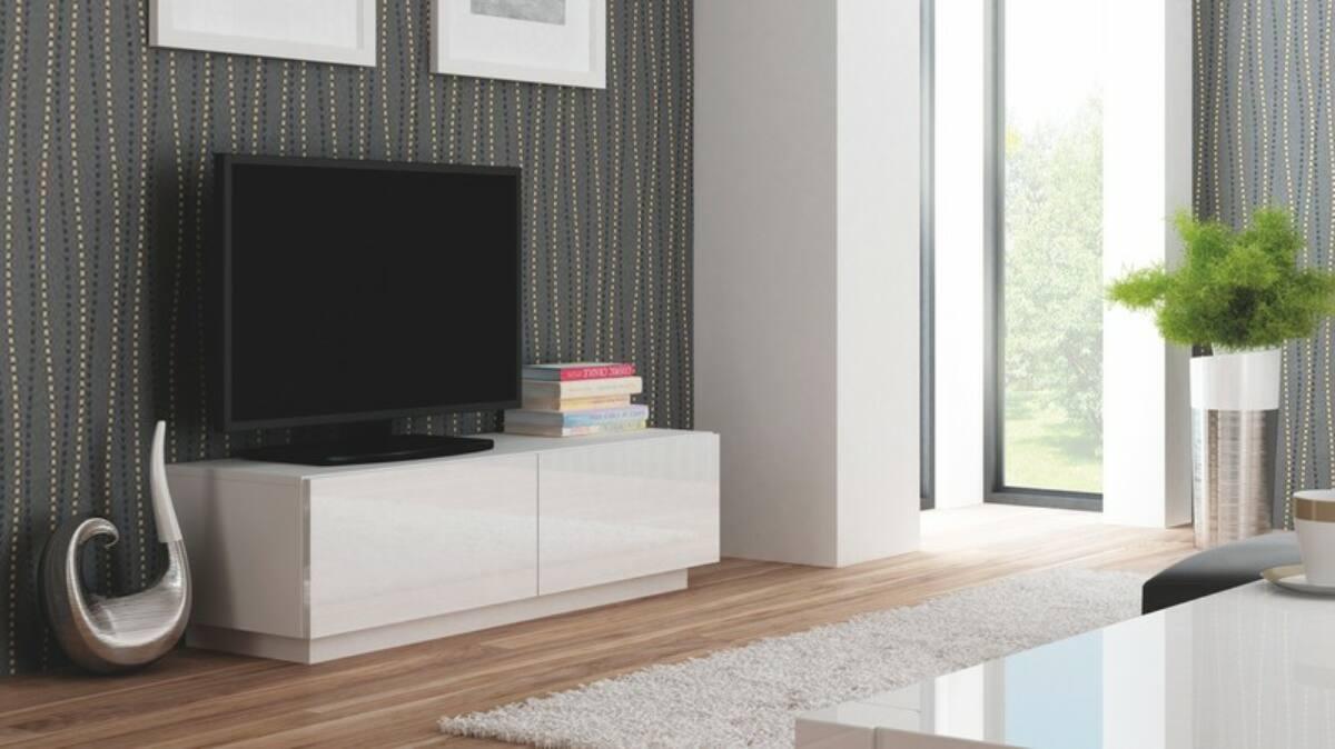 LIVO RTV-160 S álló TV állvány, fehér