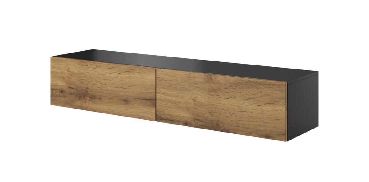 Livo RTV-160w fali tv-állvány, antracit/votan tölgy