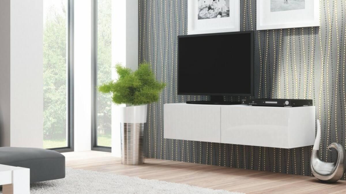 LIVO RTV-160W függesztett TV állvány, fehér