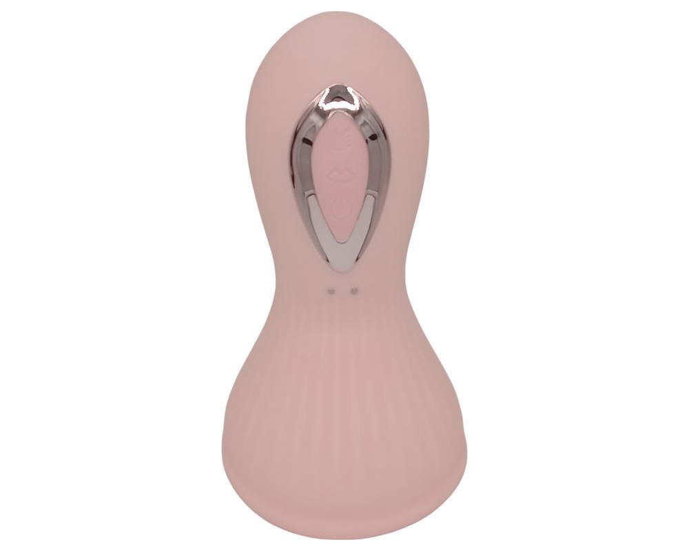 Lonely - akkus, vízálló szívó-nyaló mell vibrátor (pink)