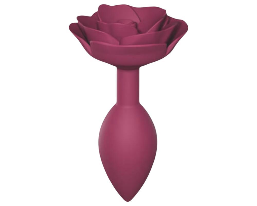 Love to Love Open Roses M - szilikon anál plug (piros)