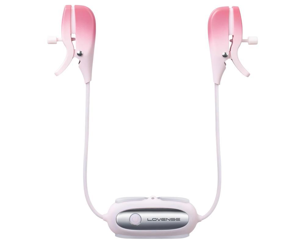 LOVENSE Gemini - okos, vibrációs mellbimbó csipesz (pink)