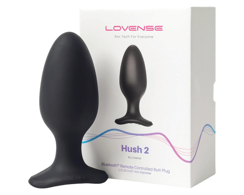 LOVENSE Hush 2 L - akkus kis anál vibrátor (57mm) - fekete