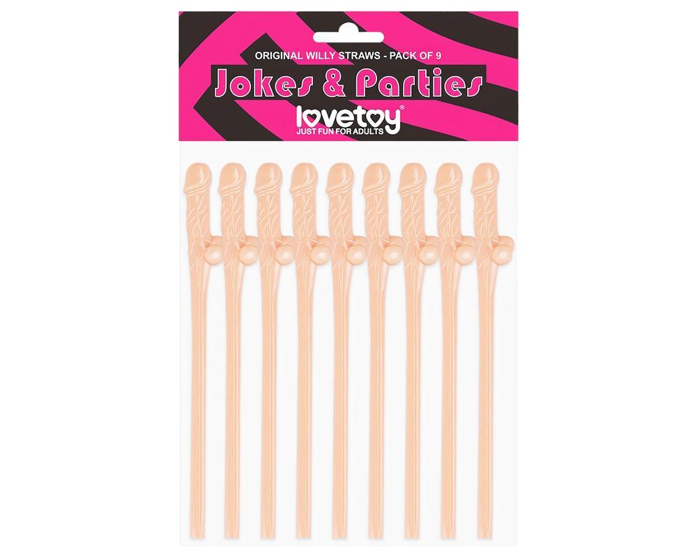 Lovetoy - realisztikus pénisz szívószál (natúr)