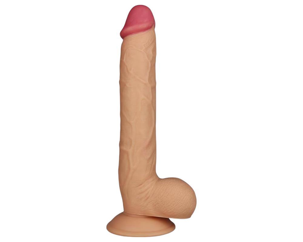 Lovetoy King-Sized - tapadókorongos, élethű dildó - 25cm (natúr)