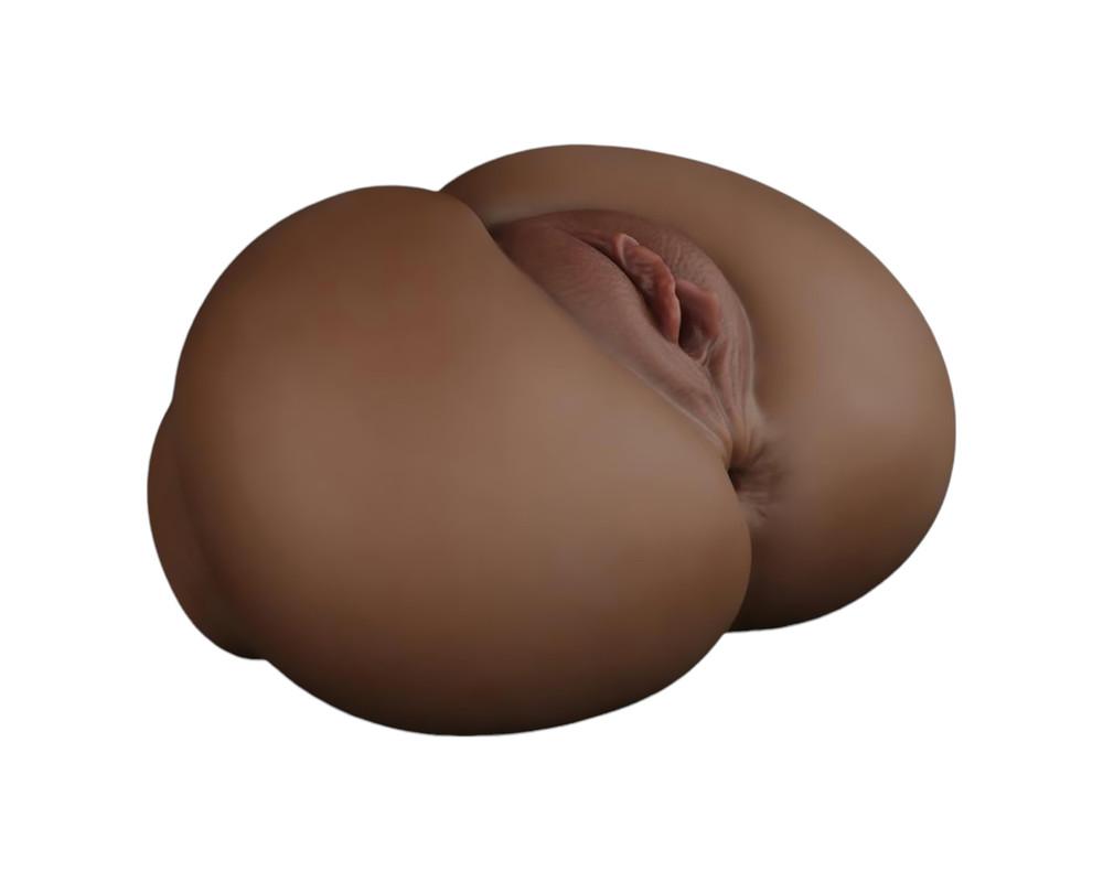 Lovetoy Streetgirl's 12 - művagina torzó és tanga (sötét natúr)