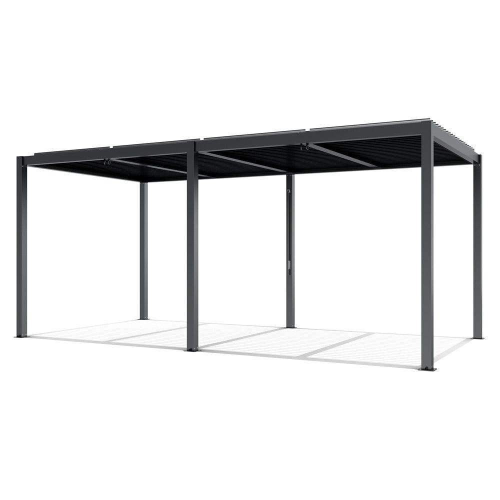 LUXE pergola 5,8x4m antracit LED világítással