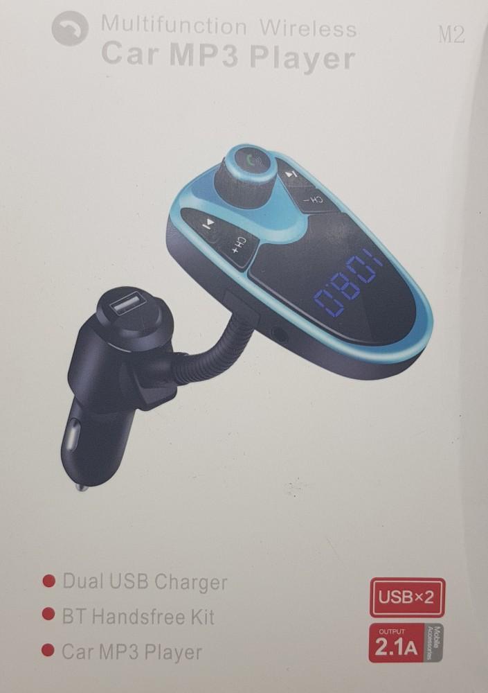 M2 szivargyújtós Bluetooth FM transmitter mp3 lejátszó