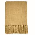 Malagoon Plédek vintage yellow throw Citromsárga 125x150 cm