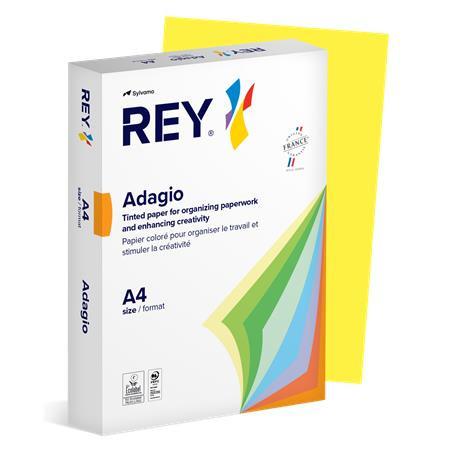 Másolópapír, színes, A3, 80 g, REY "Adagio", intenzív sárga