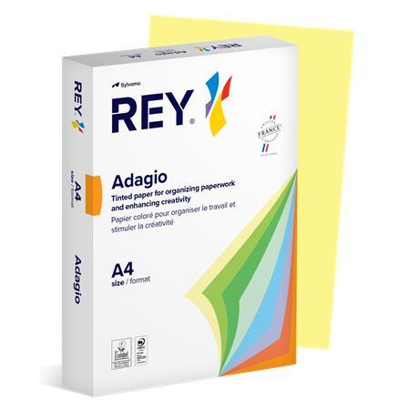 Másolópapír, színes, A4, 80 g, REY "Adagio", pasztell sárga