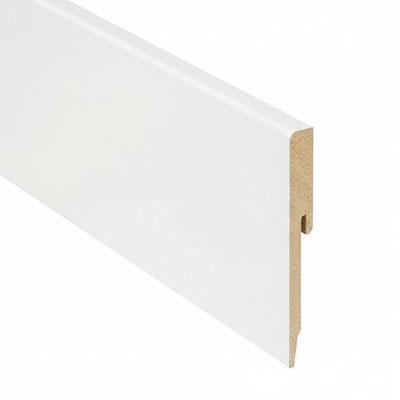 MDF fóliázott parkettaszegélyléc (12x121 mm) fehér, sima felület - 240 cm