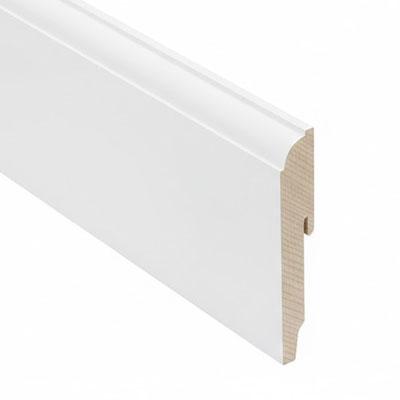 MDF fóliázott parkettaszegélyléc (19x120 mm) fehér, sima felület - 240 cm