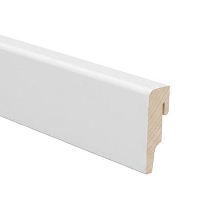 MDF fóliázott parkettaszegélyléc (19x58 mm) fehér, sima felület - 240 cm