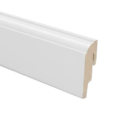 MDF fóliázott parkettaszegélyléc (19x80 mm) fehér, sima felület - 240 cm