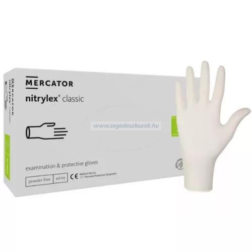 MERCATOR nitrylex white nitril púdermentes kesztyű L 100db (Előrendelhető)