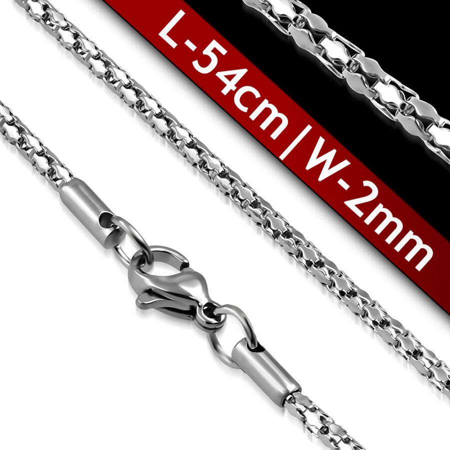 Mesh acél nyaklánc - 54 cm