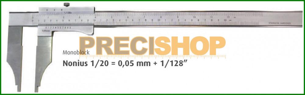 MIB 01011071 precíziós műhelytolómérő felső csúcs és finombeállítás nélkül 0-1000mm, pofahossz: 200mm