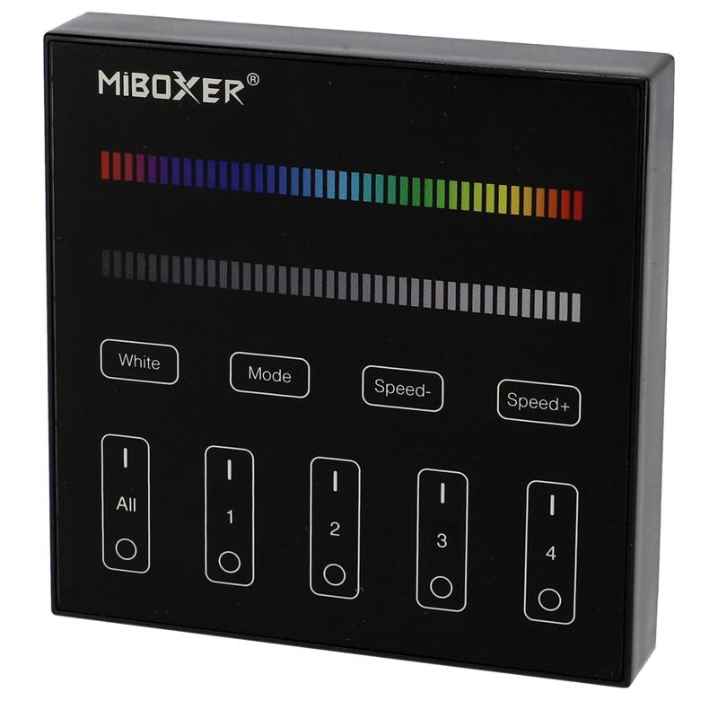 MiLight Fali RGB+fehér LED szalag távirányító panel, B3: elemes, fekete