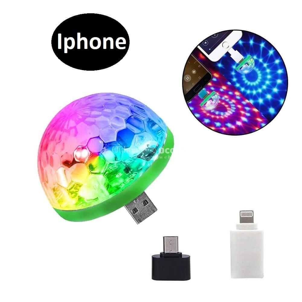 Mini RGB disco gömb Iphone csatlakozóval
