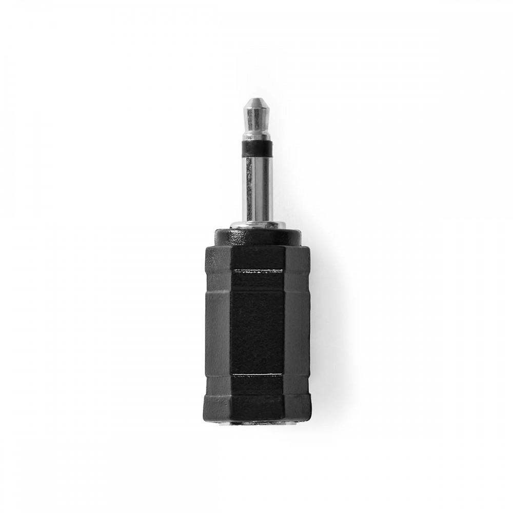 Mono audio adapter | 3.5 mm Dugasz | 3.5 mm Aljzat | Nikkelezett | Egyenes | ABS | Fekete | 10 db | Műanyag Zacskó