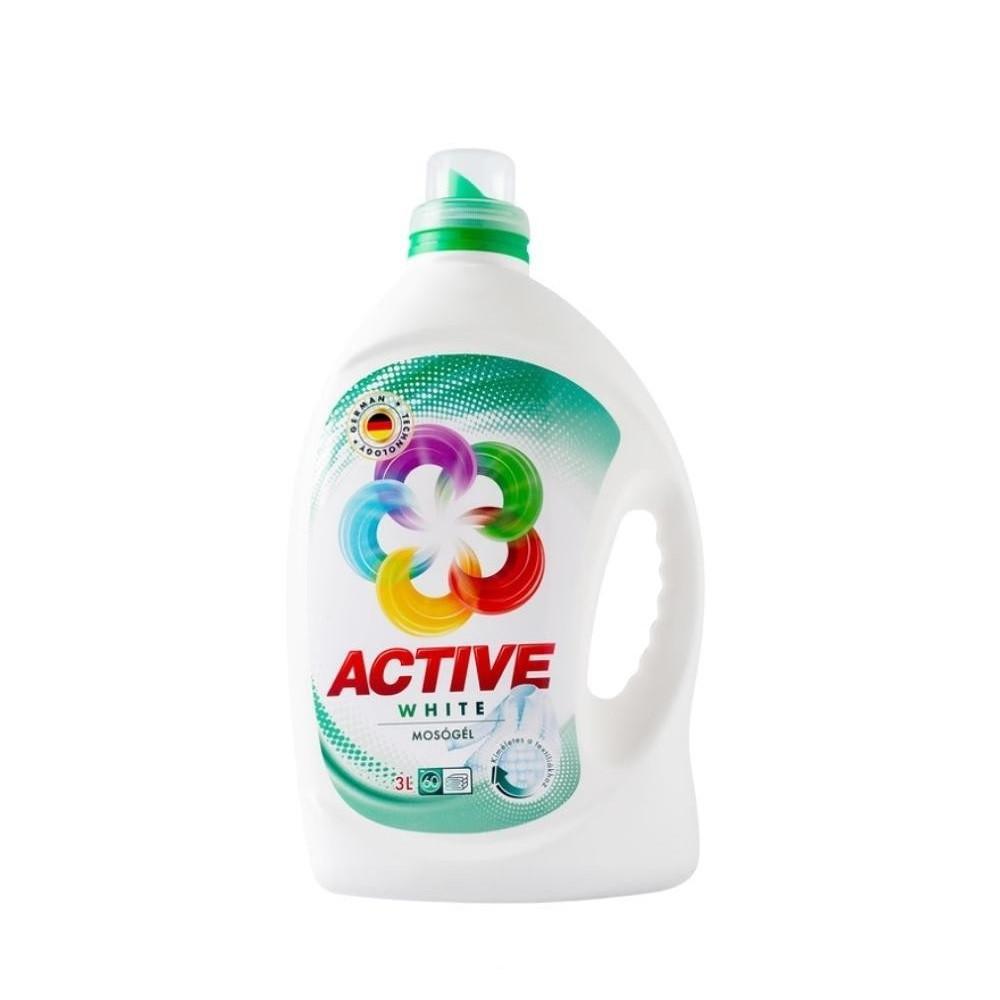 Mosógél 3 liter (60 mosás) fehér ruhákhoz Active white