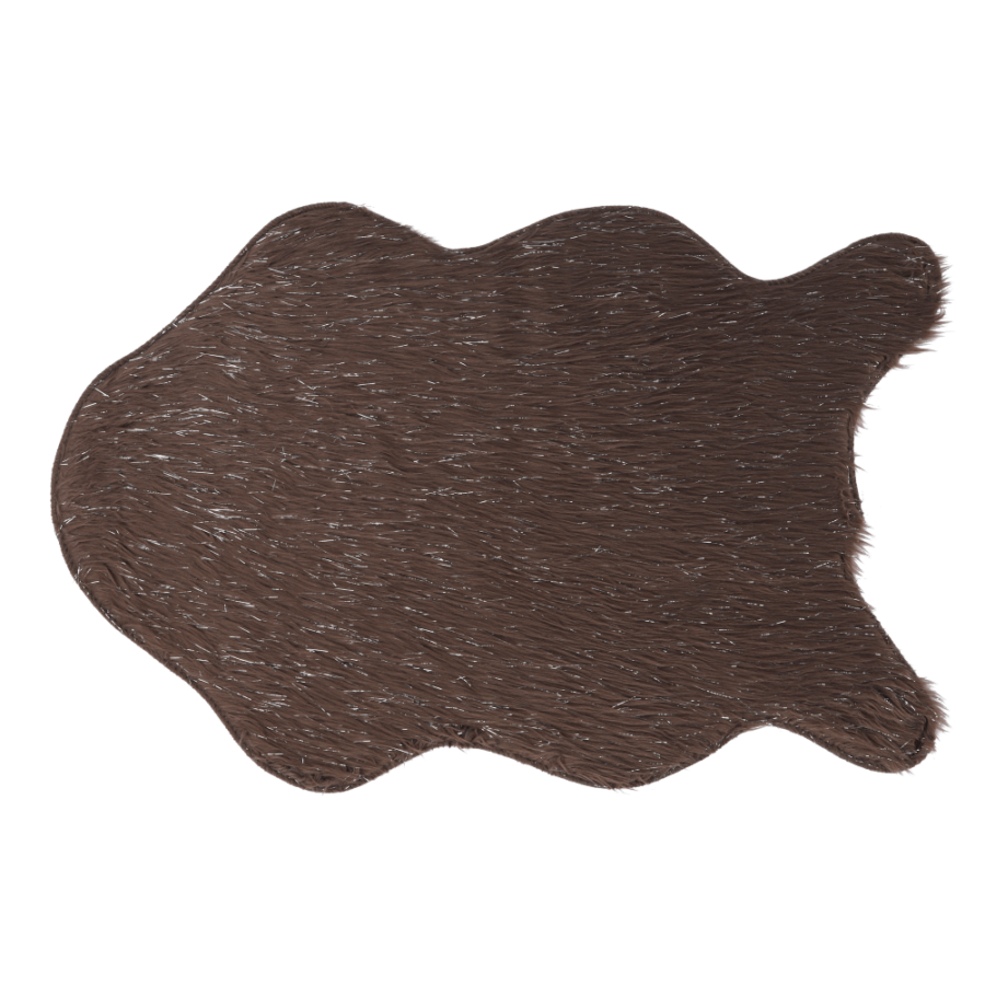 Műszőrme, szürke-barna-taupe/ezüst, 60x90, FOX TYP 4