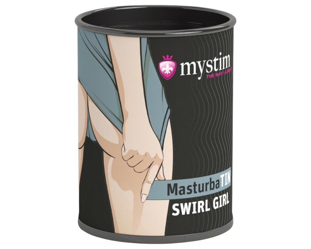 Mystim MasturbaTIN Swirl Girl - hullámos maszturbátor (fehér)