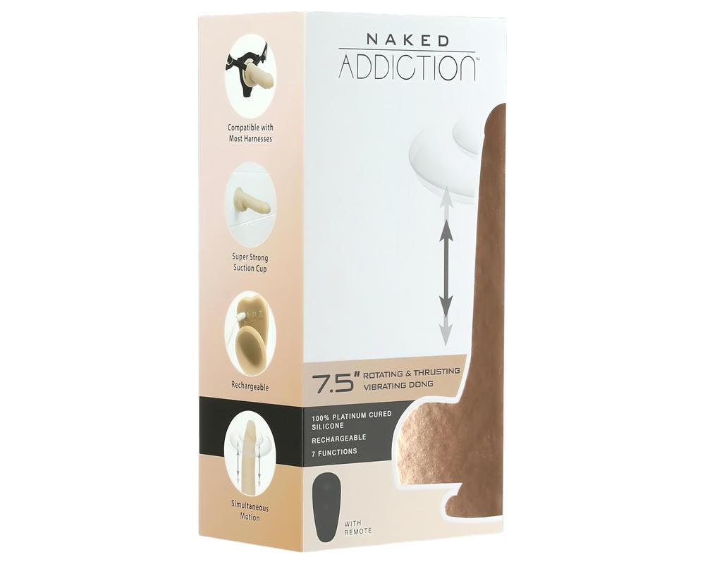 Naked Addiction Thrusting 7,5 - lökő vibrátor (19cm) - natúr