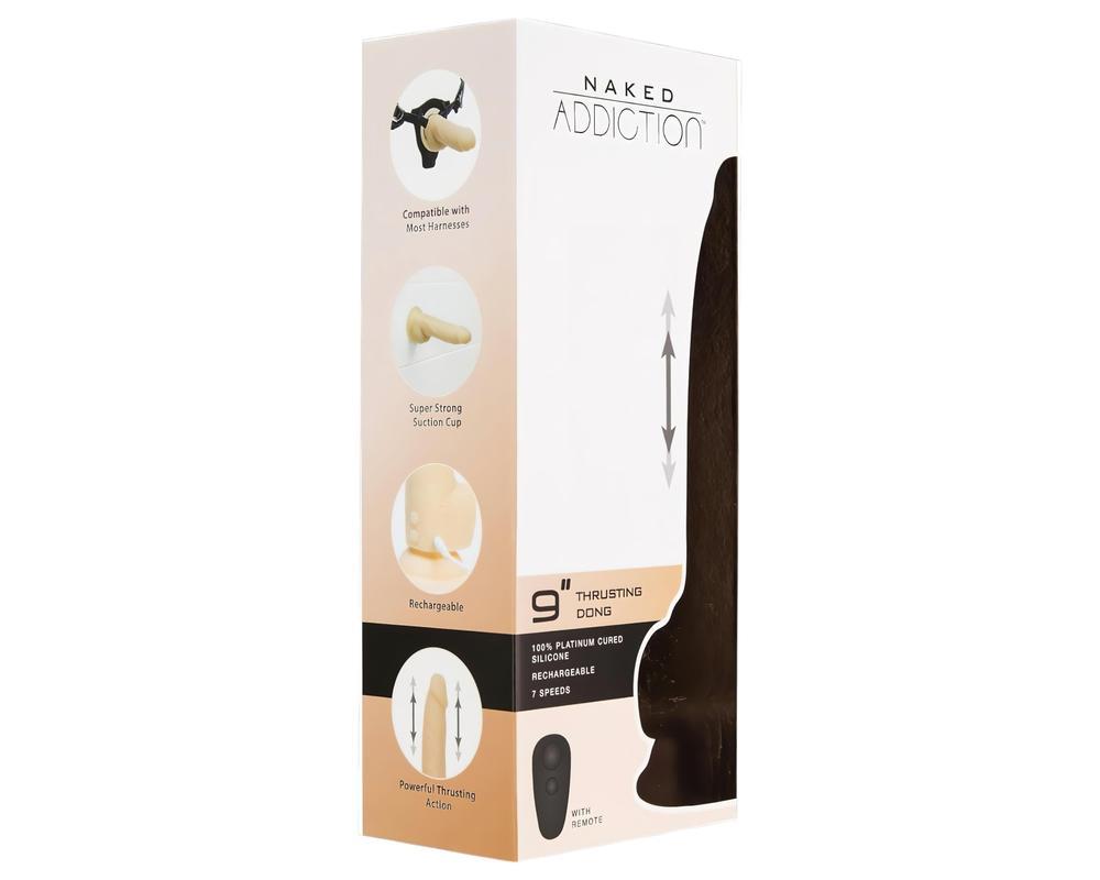 Naked Addiction Thrusting 9 - lökő vibrátor - natúr (23cm)