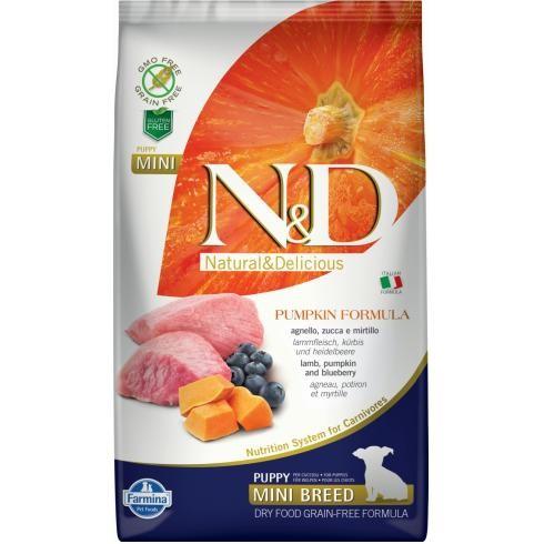 N&amp;D Dog Grain Free bárány&amp;áfonya sütőtökkel puppy mini 7 Kg