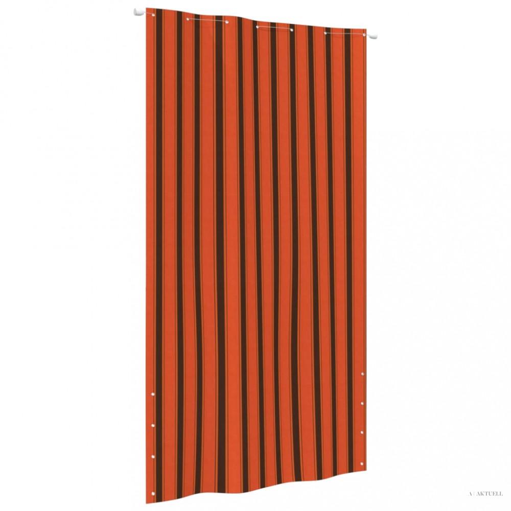 Narancssárga és barna oxford-szövet erkélyparaván 140 x 240 cm