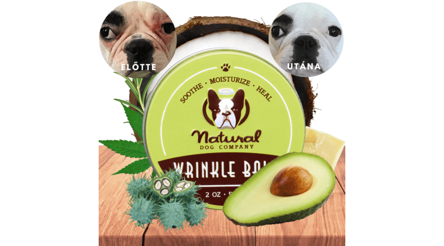 Natural Dog Company - Wrinkle Balm® prémium vegán bőrredő krém 59 ml - kipirosodott, irritált bőrredő ellen