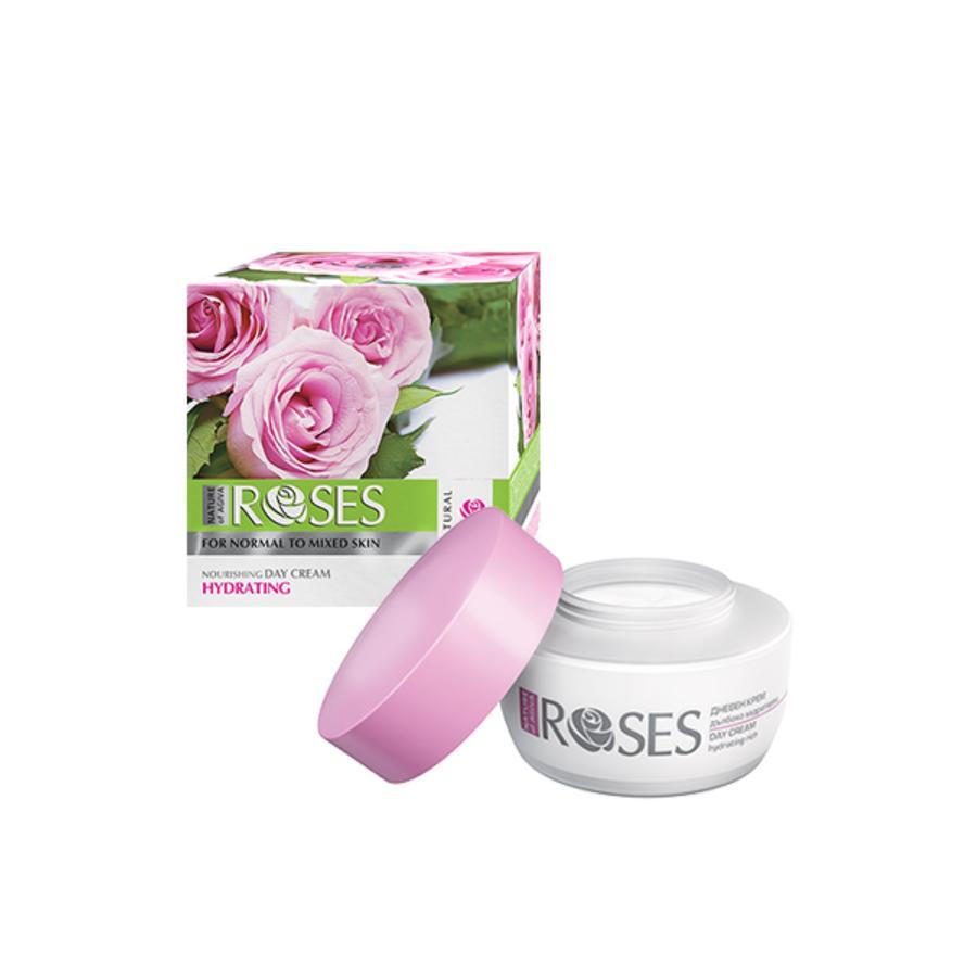 Nature of Agiva Roses hidratáló nappali arckrém vegyes bőrtípusra, 50 ml