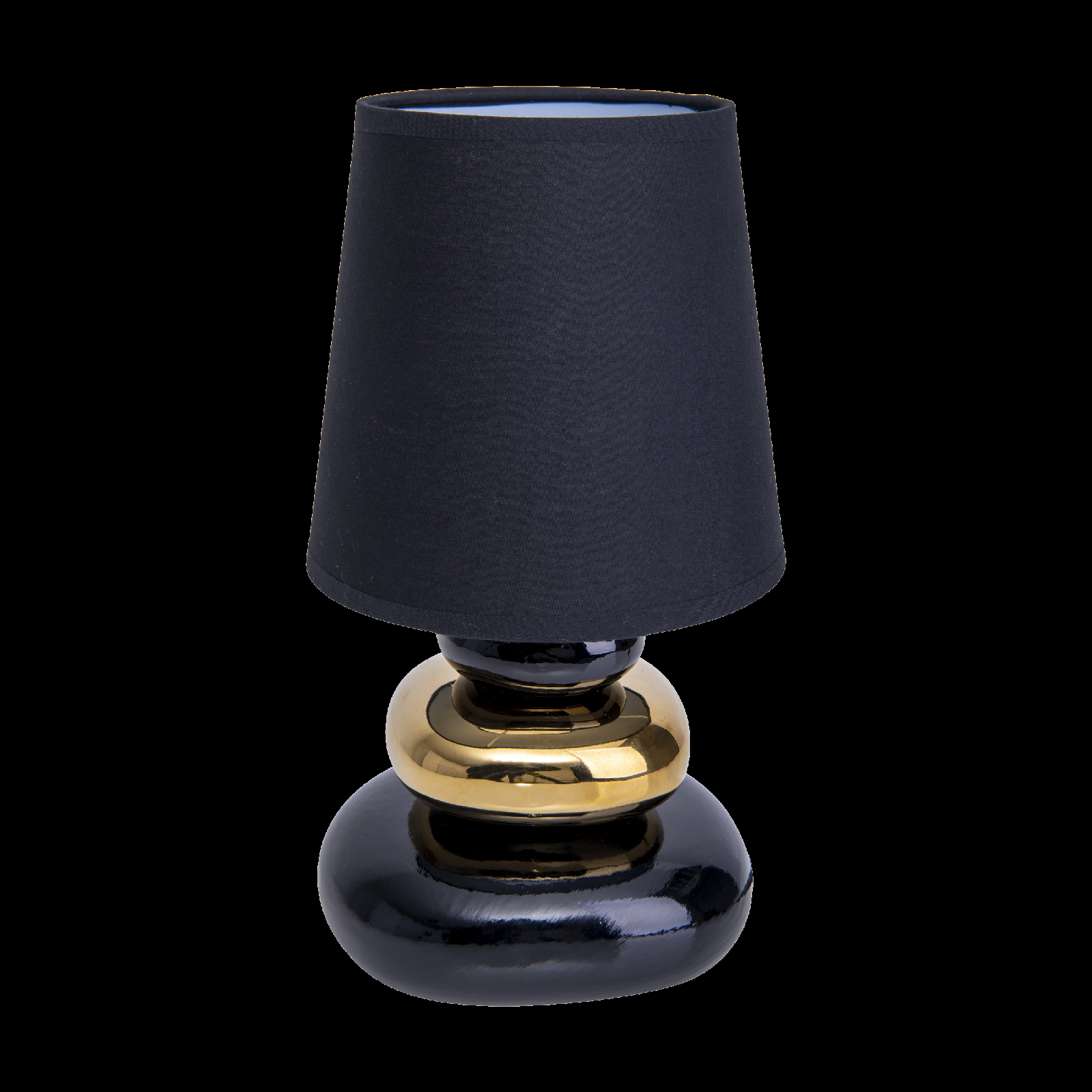 NÄVE STONEY ASZTALI LÁMPA E14 MAX.40W IP20 KERÁMIA FEKETE-ARANY 31CM