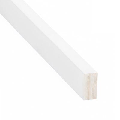Négyszögléc (12x27 mm) fenyő, 240 cm, fehér