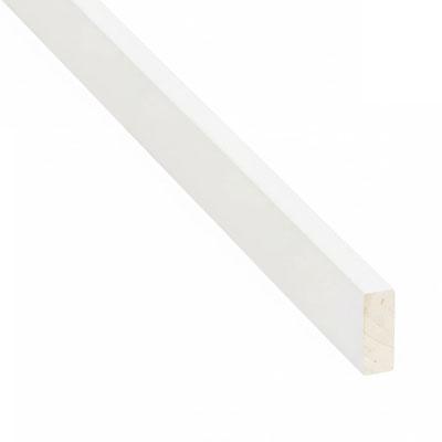 Négyszögléc (7x18 mm) fenyő, 240 cm, fehér
