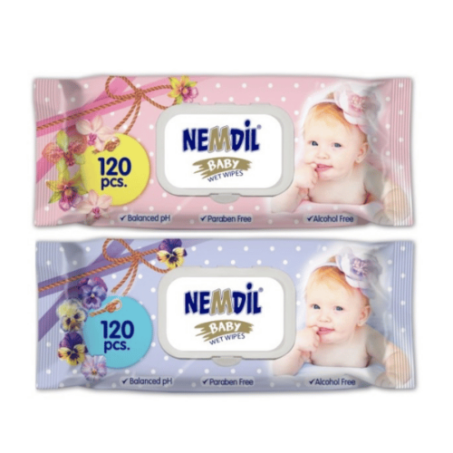 Nemdil Baby törlőkendő nedves kupakos 120x