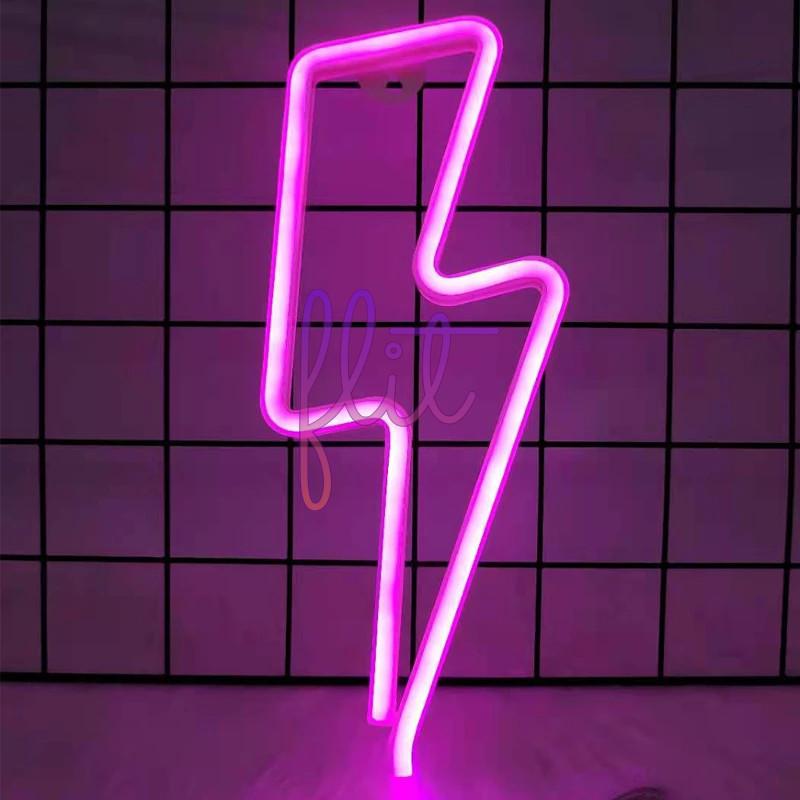Neon LED fények - Pink Villám