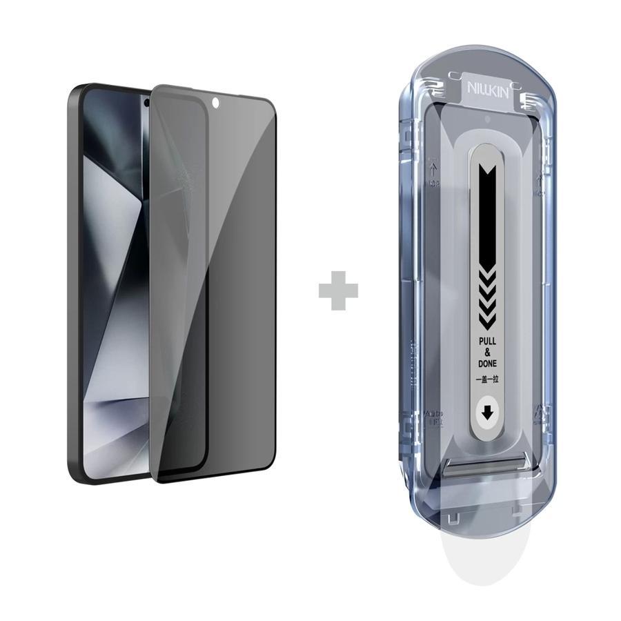 Nillkin Tempered Glass 0.25mm Guardian 2.5D Samsung Galaxy S25+ készülékhez üvegfólia applikátorral fekete