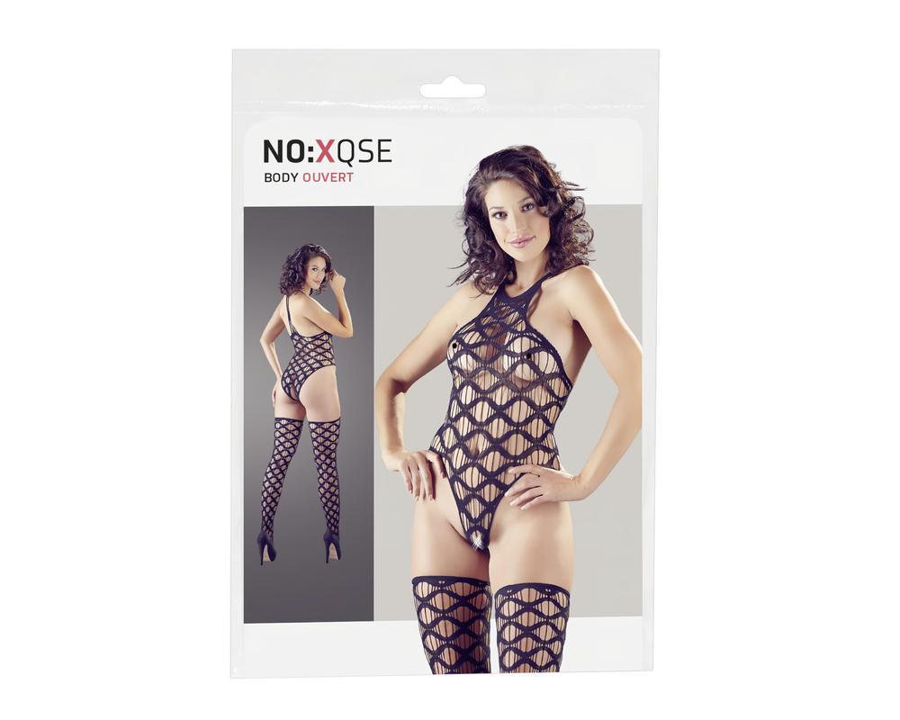 NO:XQSE - hullámos body és combfix szett - fekete (S-L)